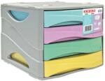 Arda Dulap din plastic, 4 sertare, mod. 15, culori pastel, Keep Colour, Arda 15P4PPAS