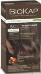 BioKap Vopsea pentru păr Nutricolor Delicato Rapid, Nuanţa Natural Light Chestnut 5.0, 135 ml, Biokap