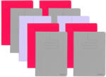 Herlitz Set 10 caiete A5 Herlitz 400211739, 48 file, 70 g/mp, matematica, coperta plastic, Diverse culori (400211739-10)