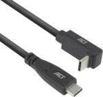 ACT Кабел USB-C - USB-C, 10Gbps, 60W, 1 м, конектори - 1 x прав и 1 x на 90° up/down angled (EWENT-ACT-CAB-AC7471) - cybertrade