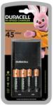 Duracell Зарядно устройство за батерии DURACELL с LED индикатор, съвместимо с батерии 4xAA/AAA + 2 бр. батерии AAA с капацитет 750 mAh + 2 бр. батерии AA с капацитет 1300 mAh, ЧЕРНО (CEF27) Зарядно за батерии