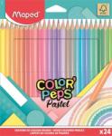 Maped Комплект цветни моливи, триъгълен, MAPED "ColorPeps Pastel", 24 различни пастелни цвята 831880FC (831880FC)