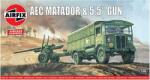 Airfix Model asamblabil Airfix Militar: Camioane - Tractor AEK Matador cu tun de 5, 5 inch (AIR01314V)