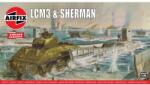 Airfix Model asamblabil Militar: Tancuri - Nava de debarcare mecanizată americană LCM3 și tanc mediu american Sherman M4A2, Vintage (AIR03301V)