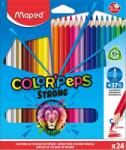 Maped Комплект цветни моливи, триъгълни, MAPED "ColorPeps Strong", 24 различни цвята 862724 (862724)