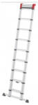 MUNK Alumínium, eloxálva, Műanyag Teleszkópos létra Munkamagasság (max. ): 4700 mm (115413) (115413)