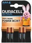 Duracell OPTIMUM tartós elem AAA, alkáli, 4db/csomag DL2025 (DL2025)