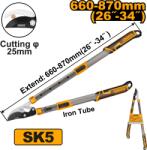 INGCO Foarfeca pentru Pomi cu Maner Telescopic 660-870mm (HLTS7401) Foarfeca gard viu