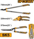 INGCO Foarfeca pentru Gard Viu + Foarfeca pentru Pomi Set 3buc (HLT76033) Foarfeca gard viu