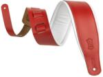 Levy's Amped Leather Red/White Каишка за китара (M26PD-RED-WHT)