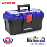 WORKPRO 410 x 230 x 205 mm Szerszámos láda tartalom nélkül Kék, Fekete (WP283001) (WP283001) - aqua