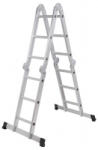 TOOLCRAFT Alumínium Többcélú létra Összecsukható Munkamagasság (max. ): 4.3 m Ezüst 15.7 kg (TO-10104645) (TO-10104645)