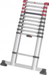 Hailo T80 FLEXLINE Alumínium Teleszkópos létra Munkamagasság (max. ): 3.95 m Ezüst, Fekete, Piros DIN EN 131 10.7 kg (7113-111) (7113-111) - aqua