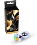 MyLove Plug anal MyLove Toys Jewellery Disco, oțel inoxidabil, bază LED multicoloră, 7 cm (64-00007ML)
