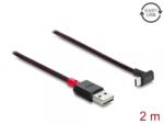 Delock Cablu EASY-USB 2.0-A la USB Type C drept/unghi sus/jos T-T 2m Negru, Delock 81551 (81551)