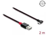 Delock Cablu EASY-USB 2.0-A la USB Type C drept/unghi stanga/dreapta T-T 2m Negru, Delock 81547 (81547)