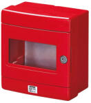 GEWISS GW42203 - 42 RV Vízálló Vészhelyzeti Doboz - Galvanizált Fém Hátlappal - IP55 - Piros RAL 3000 (GW42203)