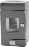 GEWISS GW42207 - 42 RV Vízálló Vészhelyzeti Doboz DIN Sínnel - 4 Modul EN50022 - IP55 - Szürke RAL 7035 (GW42207)