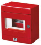 GEWISS GW42208 - 42 RV Vízálló Vészhelyzeti Doboz DIN Sínnel - 8 Modul EN50022 - IP55 - Szürke RAL 7035 (GW42208)