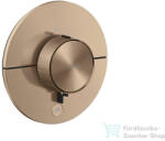 Hansgrohe AXOR SHOWERSELECT ID Round Highflow, 1 fogyasztó+1 funkciós falsík alatti termosztátos csaptelep, szálcsiszolt vörös arany hatású 36776310 (36776310)