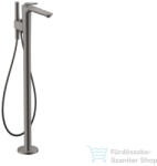 Hansgrohe AXOR CITTERIO C szabadon álló kádtöltő csaptelep zuhanyszettel, négyszög metszéses fogantyúval, alaptest nélkül, polírozott fekete króm 49441330 (49441330)