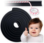 RicoKids Élvédő habszalag, Ricokids 798711, fekete, bútorélekhez, 600 cm, UV-álló, 3M ragasztóval, puha hab (TE798711) (TE798711)
