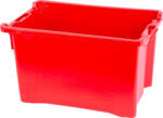 Ics Gyümölcstartó láda, Ics M400000, piros, 40 literes, 56 x 35 x 31 cm, élelmiszeripari, műanyag, lefedhető (TC254418)