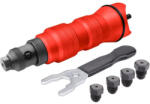Strend Pro Szegecselő adapter, Strend Pro Premium, piros/fekete, popszegecshez (2, 4-6, 4 mm), 1/4" hatszög csatlakozás, fúróhoz, kofferben (TC2291387)