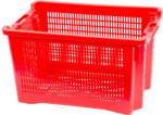 Ics Gyümölcstartó láda, Ics M402000, piros, 40 literes, 56 × 35 × 31 cm, perforált falú, műanyag, egymásra rakható (TC254420)