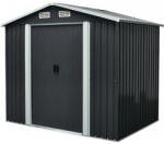 Strend Pro Kerti ház, Strend Pro Garden, 236 × 174 × 206 cm, antracit, fémlemez, korrózióálló, dupla tolóajtó, 4 szellőzőnyílás, horganyzott keret, opcionális padlószerkezet (TC2172912)