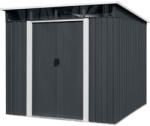 Strend Pro Kerti ház, Strend Pro Garden, 238 x 193 x 202 cm, antracit, fémlemez, időjárásálló, dupla tolóajtó, 4 szellőzőnyílás (TC2172941)