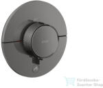 Hansgrohe AXOR SHOWERSELECT ID Round Highflow, 1 fogyasztó+1 funkciós falsík alatti termosztátos csaptelep, polírozott fekete króm 36776330 (36776330)