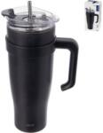 Orion Bögre TERMO, rozsdamentes UH + szívószál, 1, 2 l, fekete - Orion (OR-112284)