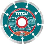 TOTAL Gyémánt szegmens vágólap, Gyorsvágás, száraz és nedves vágás, 125 mm, ipari, TOTAL (TAC111254)