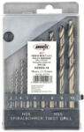  10 darabos hengeresszárú csigafúró készlet 1-10mm műanyag dobozban HSSE Cobalt (ANDRILL)