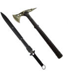 DEPOX Set topor si sabie de vanatoare, DEPOX®, otel inoxidabil, 40 cm, teaca inclusa (0996)
