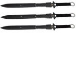 DEPOX Set trei sabii de vanatoare DEPOX®, Last Ronin, maner textil, 68.5 cm, negru (0999)