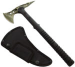 Depox Topor DEPOX®, Tactical Camo, otel inoxidabil, verde, 40 cm, teaca inclusa (1002)