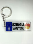  „Szingli vagyok vicces rendszámtábla kulcstartó (CQ05689)