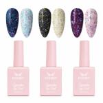 Everin Set 3 Superstar Top Coat Everin SST2 - Hadid, Jennie, Kimora cu Efect Flakes (SST2)