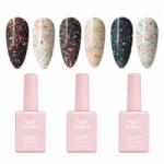 Everin Set 3 Superstar Top Coat Everin SST3 - Cardi, Meghan, Shalom cu Efect Flakes (SST3)