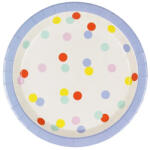 Partydeco Papírtányér 23cm 6db, Pöttyös (LUFI871026)