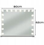 Soulima Led kozmetikai tükör Soulima nagy 80x62cm érintésvezérléssel 18 izzóval