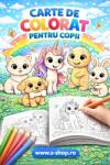 s-shop Carte de Colorat pentru Copii, 50 Desene cu Animale, Unicorni si Dinozauri, Format Mare Carte de colorat