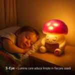 s-shop Lampa de Veghe S-Eye cu Lumina si Sunet, Priza, 3 Baterii AAA Incluse