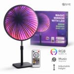 s-shop Oglindă Magică cu LED S-Eye RGB - Efect Tunel Infinit, Reacție la Muzică, 8 Moduri, Telecomandă Inclusă, Înălțime Reglabilă