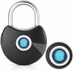 s-shop Lacat Inteligent S-Eye cu Amprenta, Aplicatie Tuya, Fara Cheie, USB Reincarcabil, IP65, Negru