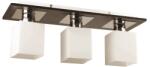 Erste Plafoniera Andra Wenge 45x17cm cu 3 surse E27 60W, corp iluminat metal si sticla pentru living modern, design elegant, eficienta luminoasa mare (EL0030159)