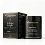 Pure Balance Berberina Complex 1000mg - Protocol Metabolic cu 7 Ingrediente Active | NR + PQQ + Scorțișoară + Ceai Verde | 60 Capsule (30 Zile) | Pure Balance (PB-BERBERINE)