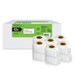 DYMO LabelWriter 25 мм x 54 мм Етикети за адрес на връщане 12 ролки от 500 бр (2177563)